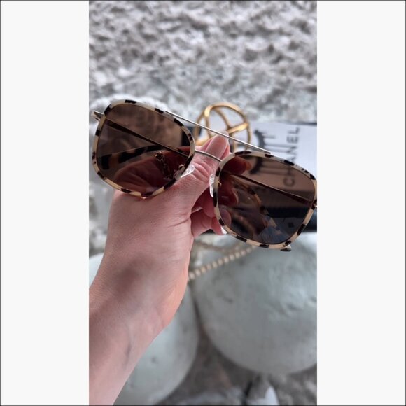 Acetate & Stainless Steel Polarized Square Aviator Sunglasses